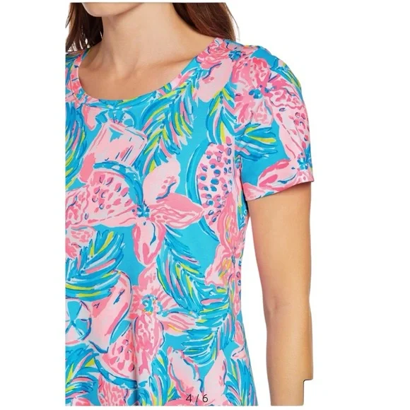 Lilly Pulitzer Pink and Blue Floral Dress - Picture 3 of 9